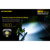 Nitecore BR35 1800 Lumen Rechargeable Dual Distance Beam Bike Light